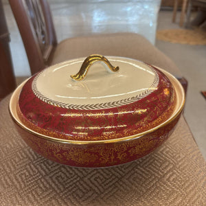 Homer Laughlin Vintage Round Serving Bowl w Lid