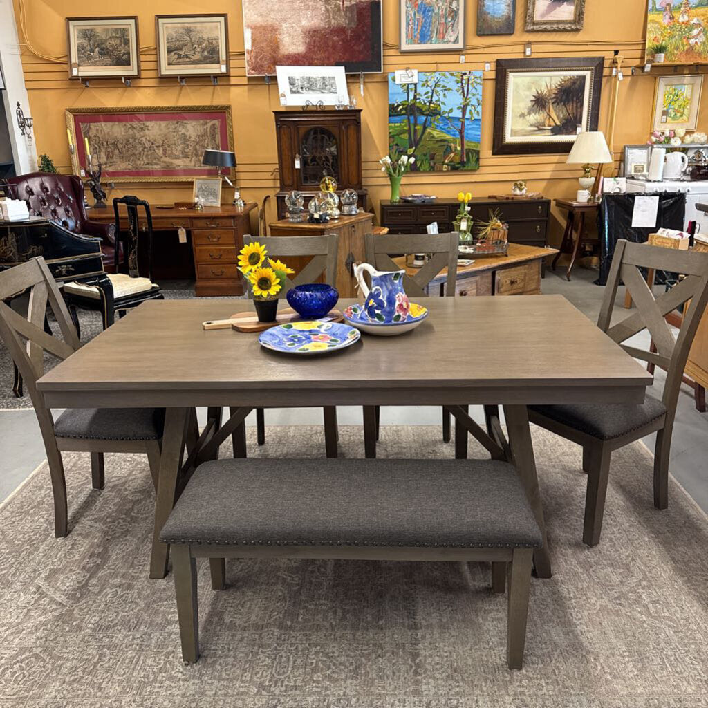 Ashley Furniture ALDWIN Dining Table, 4 Chairs + Bench