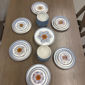 Vintage Denby Stoneware 28PC Dining Set Ft. Langley Chatsworth Pattern