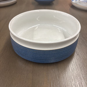 Vintage Blue & White Denby Stoneware Serving Bowl