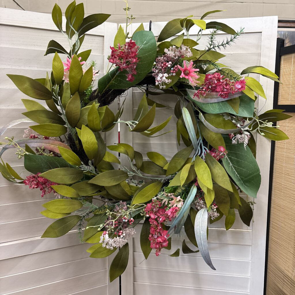 Spring/ Summer Pink Floral Wreath