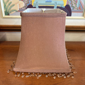 Square Medium Sized Rose Lamp Shade w Edge Beading