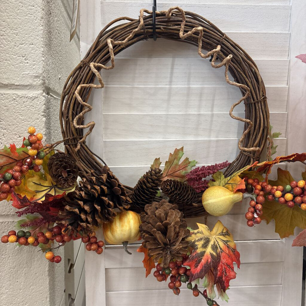 Fall Pine Cone Wreath
