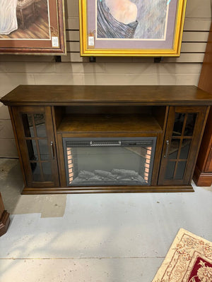 Oak Electric Fireplace/Entertainment Unit