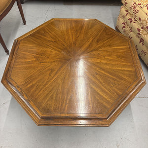 Oak Veneer Hexagon Coffee Table