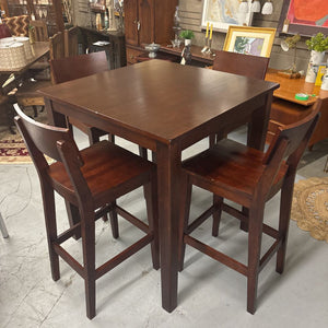 Solid Maple Bistro Table w 4 Chairs