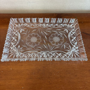 Vintage Crystal Rectangular Tray