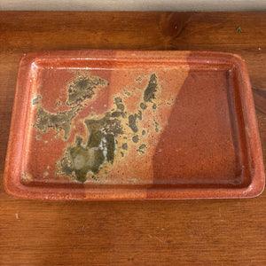 Rectangular Earthenware Pottery Terracotta Coloured Tray