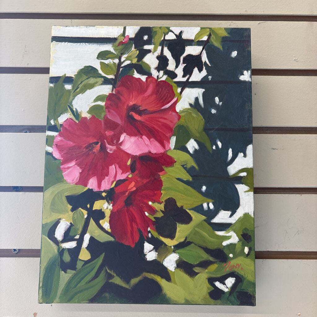 "Red Riot" - Original Oil on Canvas by LOCAL ARTIST Karen Fox