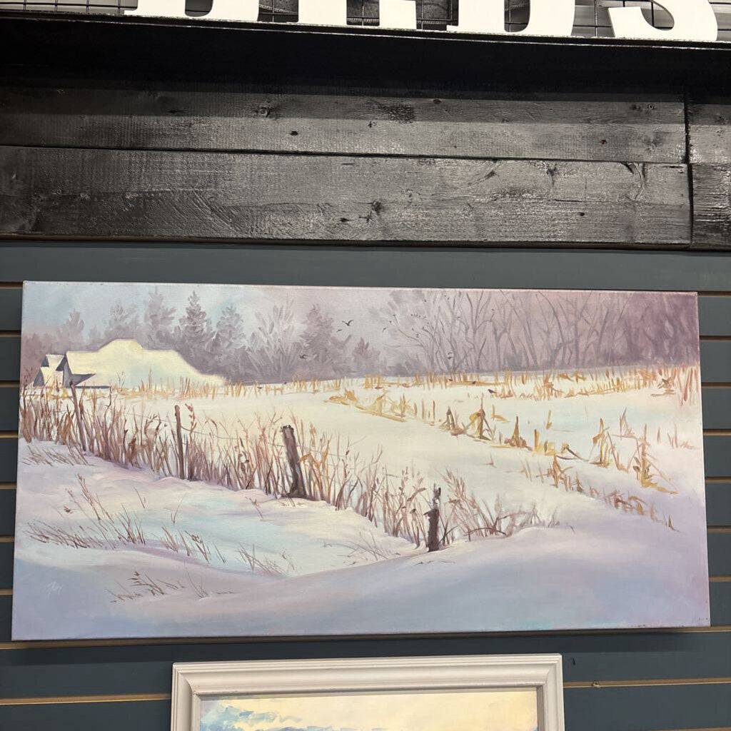 "Silence of Snow" - Original Oil on Canvas by LOCAL ARTIST Karen Fox