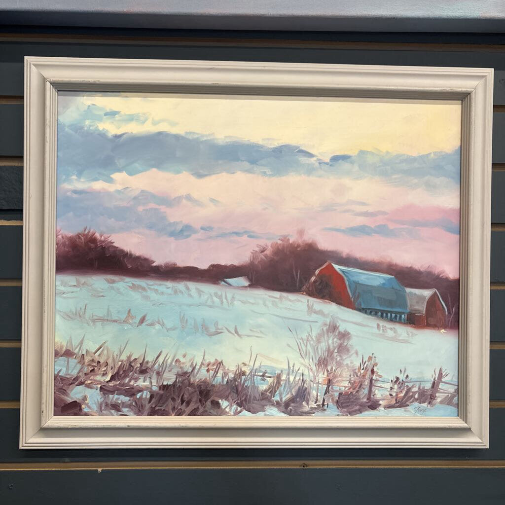 "In the Pink" - Original Oil on Canvas by LOCAL ARTIST Karen Fox
