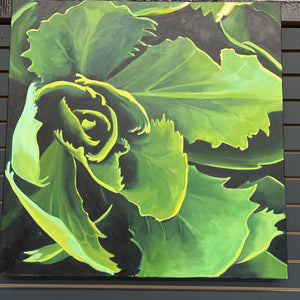 "The Fibonacci of Sedum" - Original Oil on Canvas by LOCAL ARTIST - Karen Fox