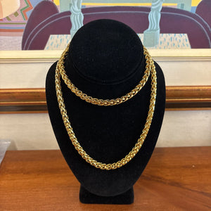Gold Toned Large Chain Necklace w Ring Clasp