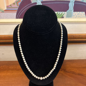 Genuine Pearl Necklace w Clasp - Small to Large