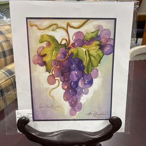 "In the Vine" Watercolour Print by LOCAL ARTIST Barbara O'Loughlin Without Frame