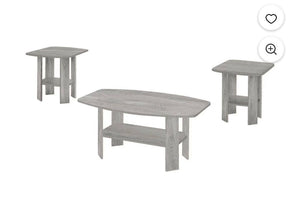 3 Pc Table Set - Industrial Grey - Coffee and 2 Side Tables