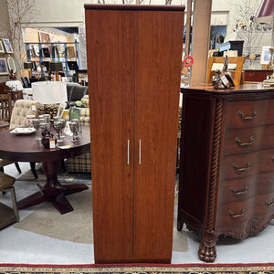 Tall Coat Cupboard Cabinet w Rod and Shelves