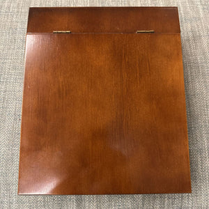 Wood Table Writing Box w Lift Lid