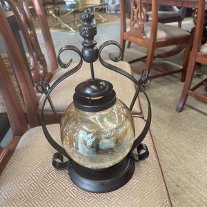 Globe Candle Holder w Metal Frame