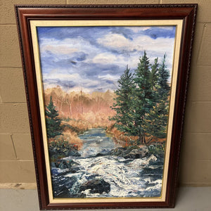 Original Framed Oil Painting of Landscape Signed by Joanne Gervais