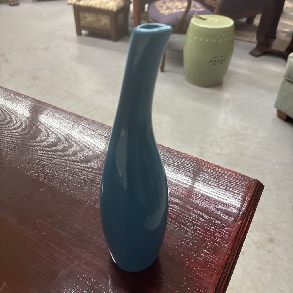 Turquoise Blue Bottle Vase