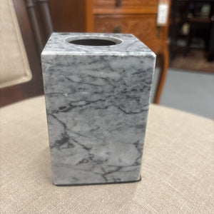 Cube-shaped Grey Marble Table Lamp