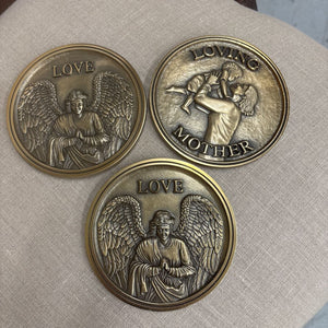 Set of 3 - Magnetic Bronze Memorial Keepsake Medallions
