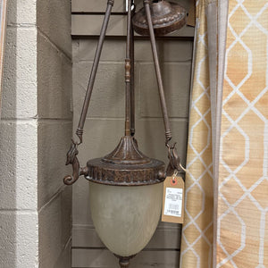 Pendent Dome Chandelier - Brown Metal Base
