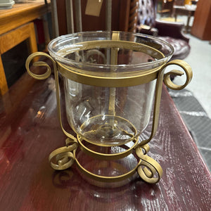 Gold Hurricane Candle Holder