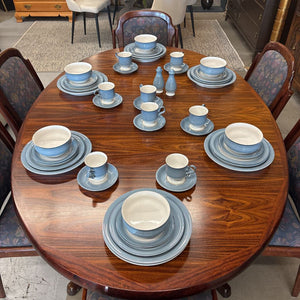 Vintage Blue & White Denby Castille Dinnerware Set of 48 Pc's- Made in England
