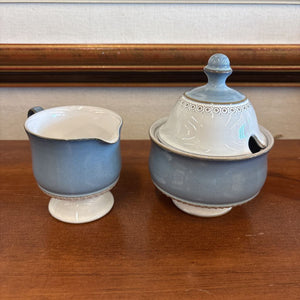 Vintage Denby Castille Sugar & Creamer Set of 2- Made in England