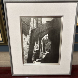Historic Middle Eastern Street Scene - B&W Photograph