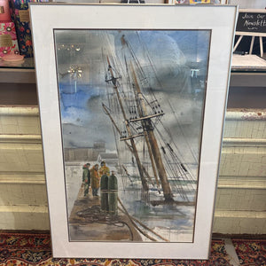 The Ciudad de Inca Sailing Ship - Original Watercolour- Signed by Judy Grieve