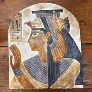 Egyptian Royal Female - Plaster Wall Relief Plaque