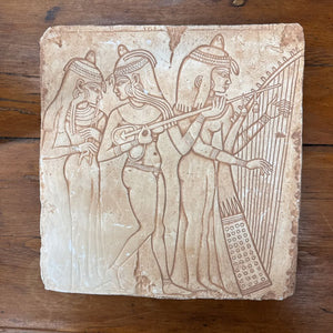 Egyptian Wall Relief/Plaque w 3 Female Musicians