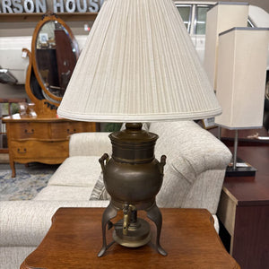 Vintage Brass and Copper Vessel w Tap - Table Lamp
