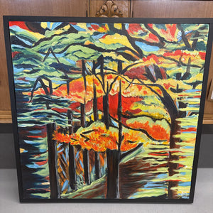 LOCAL ARTIST - Judy Herrington - 'Fall Forest' Acrylic on Canvas