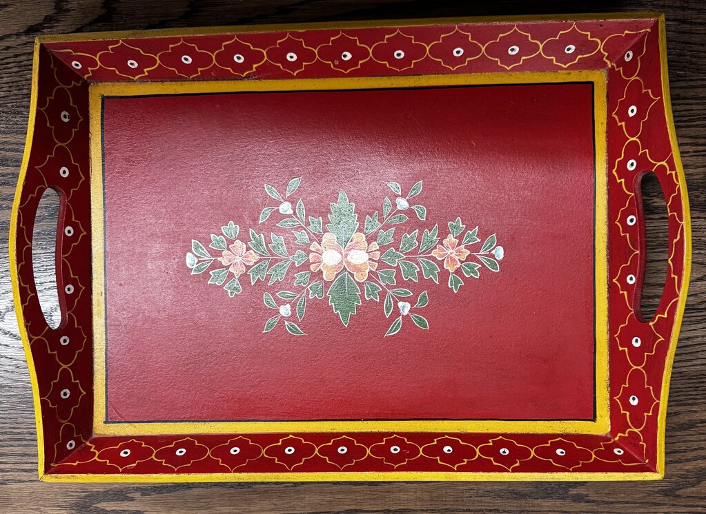 Hand Painted Wooden Serving Tray