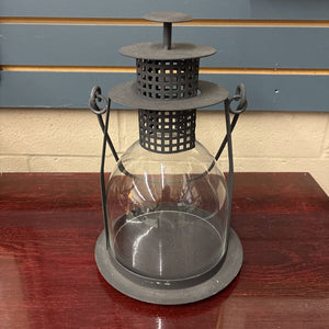 Outdoor Patio Iron & Glass Lantern