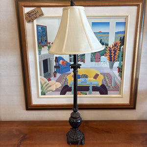 Traditional Black Metal Decorative Buffet/ Table Lamp
