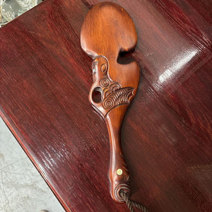 Hand Carved Traditional Maori Wahaika Ceremonial Weapon from New Zealand