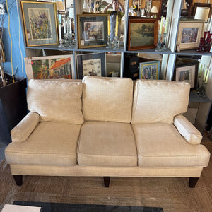 Wesley Hall (North Carolina) Cream Linen Down Sofa