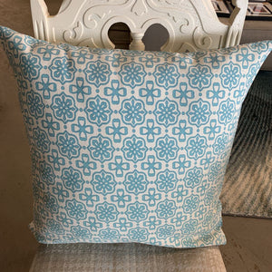 Turquoise Printed Pillow