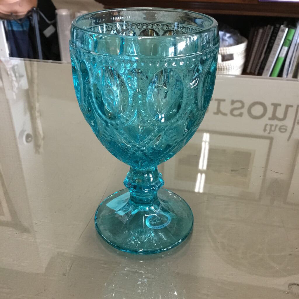 Turquoise Water Goblet Glass - CAPRI