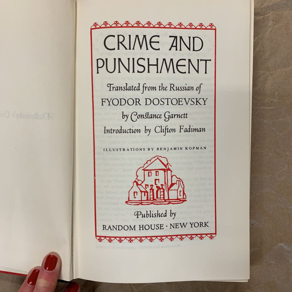 Crime & Punishment by Fyodor Dostoevsky BOOK – The Carson House