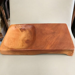 Hand Crafted Serving Board w Dip Tray