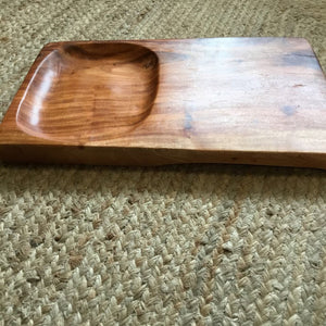 Lrg Hand Crafted Serving Bard w Dip Tray