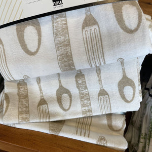Utensil Print Tea Towel