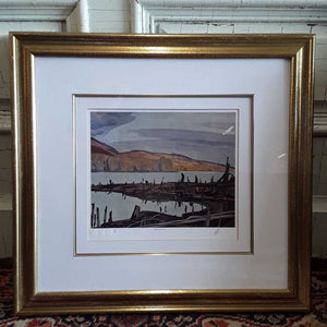 Opeongo River A. J. Casson Matted Print in Gold Frame