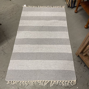 Cotton Rug Grey & White Stripe 4025GRY35